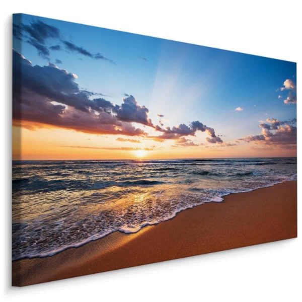 Obraz Na Płótnie Wschód Słońca Morze I Plaża
