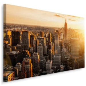 Obraz Na Płótnie Zachód Słońca W Nowym Jorku