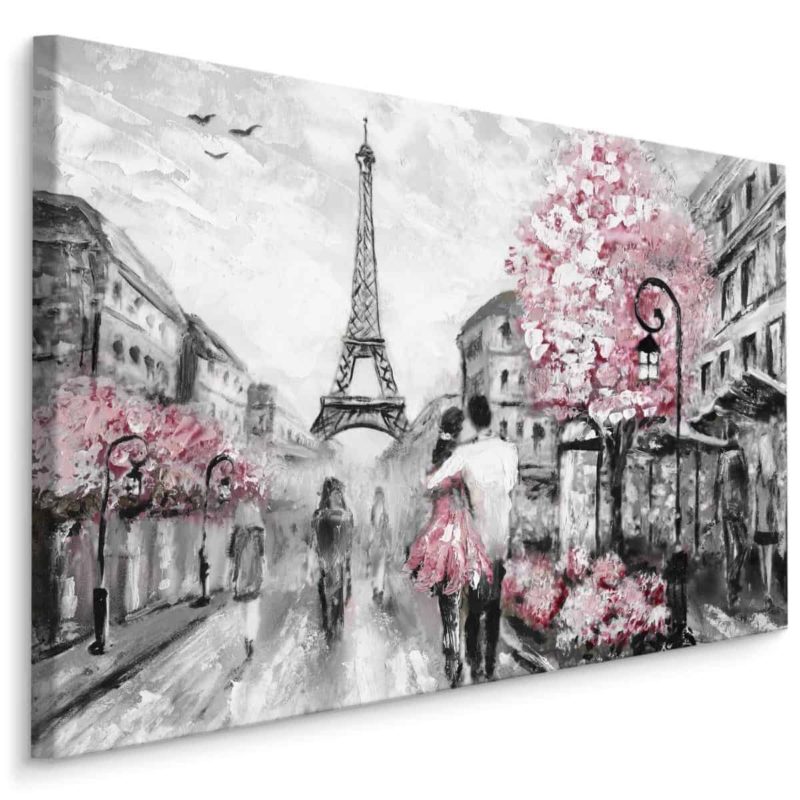 Obraz Na Płótnie Zakochani Na Ulicach Paryża