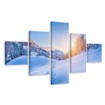 Obraz Wieloczęściowy Alpy Zimą 3D