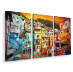 Obraz Wieloczęściowy Centrum Rio De Janeiro I Kolorowa Fawela