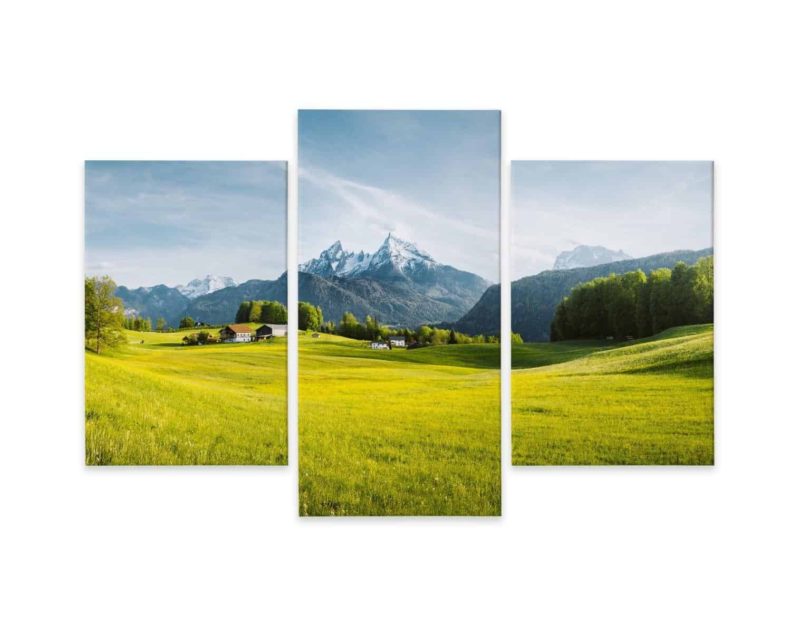 Obraz Wieloczęściowy Górski Krajobraz W Alpach