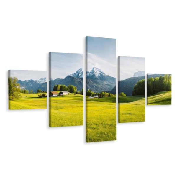 Obraz Wieloczęściowy Górski Krajobraz W Alpach
