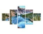Obraz Wieloczęściowy Jezioro Moraine W Parku Narodowym Banff, Kanada