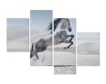 Obraz Wieloczęściowy Koń Na Pustyni 3D