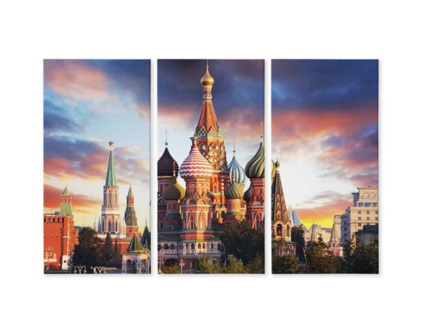 Obraz Wieloczęściowy Moskwa Widok Na Plac Czerwony I Katedrę