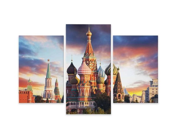 Obraz Wieloczęściowy Moskwa Widok Na Plac Czerwony I Katedrę