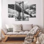 Obraz Wieloczęściowy Most Manhattan W Nowym Jorku