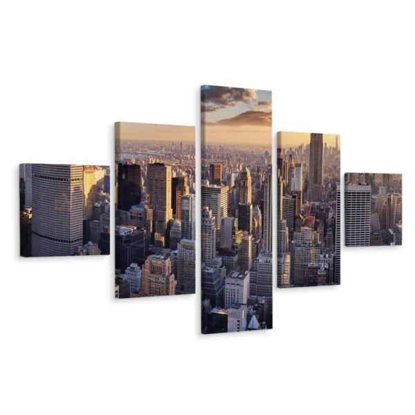 Obraz Wieloczęściowy Panorama 3D Nowego Jorku