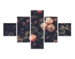 Obraz Wieloczęściowy Pastelowe Róże W Stylu Vintage