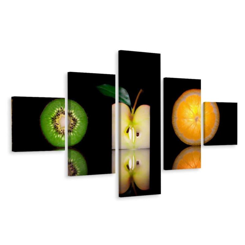 Obraz Wieloczęściowy Połówki Owoców
