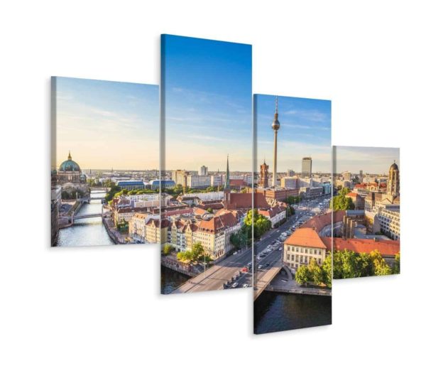 Obraz Wieloczęściowy Szprewa I Panorama Berlina