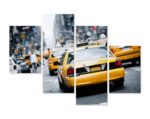 Obraz Wieloczęściowy Taksówki Na Ulicach Nowego Jorku
