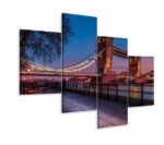 Obraz Wieloczęściowy Tower Bridge W Londynie O Zachodzie Słońca