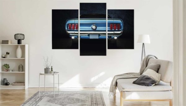 Obraz Wieloczęściowy Tył Starego Forda Mustanga