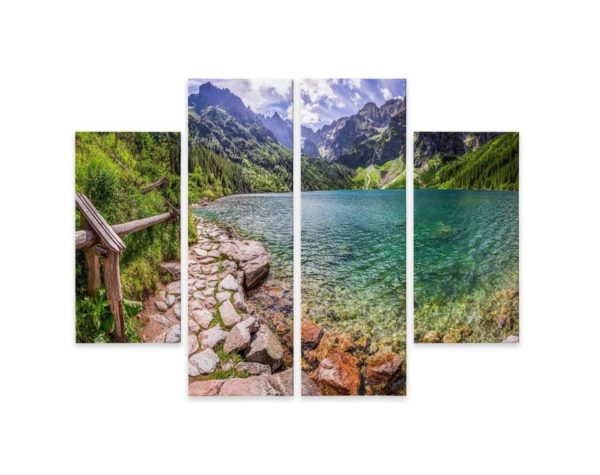 Obraz Wieloczęściowy Widok 3D Jeziora W Tatrach