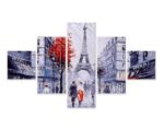 Obraz Wieloczęściowy Widok Paryskiej Ulicy Jak Namalowany