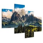 Obraz Wieloczęściowy Widok Włoskich Dolomitów 3D