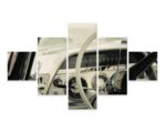 Obraz Wieloczęściowy Wnętrze Klasycznego Amerykańskiego Samochodu