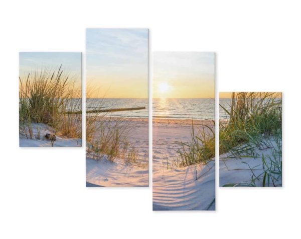Obraz Wieloczęściowy Zachód Słońca Nad Bałtykiem 3D