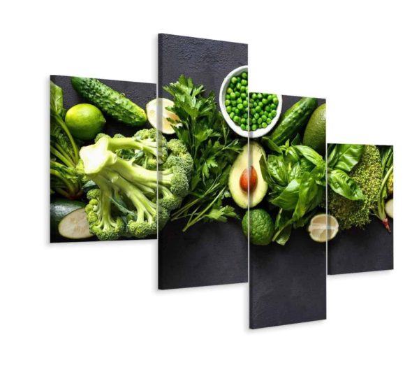 Obraz Wieloczęściowy Zielone Warzywa
