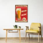 Plakat Kufel Piwa I Napisy W Stylu Vintage