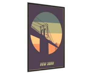 Plakat Most Brooklyn Bridge W Stylu Vintage
