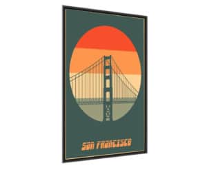Plakat Most Golden Gate W Stylu Vintage