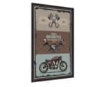 Plakat Motocykl Z Akcesoriami I Napisami W Stylu Vintage
