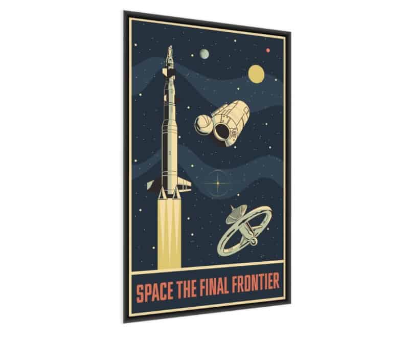 Plakat Rakiety Sondy I Statki Kosmiczne W Stylu Vintage