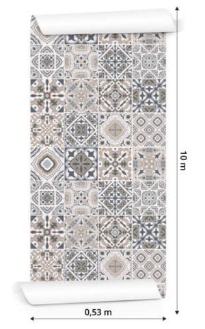 Tapeta Abstrakcyjna Mozaika W Pastelowych Barwach