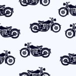 Tapeta Czarno-Białe Motocykle Vintage