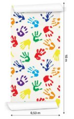 Tapeta Dla Dzieci - Kolorowe Odciski Dłoni