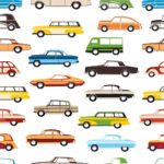 Tapeta Dla Dzieci - Kolorowe Samochody