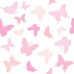 Tapeta Dla Dzieci - Różowe Motylki
