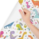 Tapeta Dla Dzieci, Tęcza Chmury Kolorowe Dinozaury