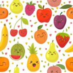 Tapeta Dla Dzieci - Wesołe Słodkie Owoce