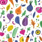 Tapeta Do Kuchni - Kolorowe Warzywa I Owoce