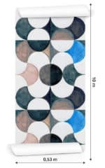 Tapeta Geometryczna-Abstrakcja Malowana Akwarelą