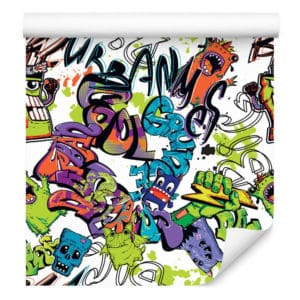 Tapeta Graffiti Z Kolorowymi Potworami
