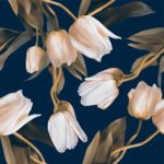 Tapeta Malowane Wiosenne Tulipany