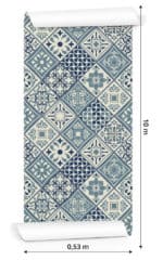 Tapeta Mozaika Na Wzór Portugalskich Płytek