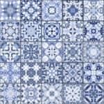 Tapeta Piękna Niebieska Orientalna Mozaika