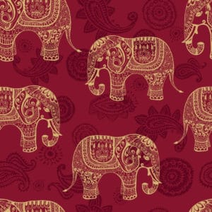 Tapeta Słonie W Orientalnym Stylu