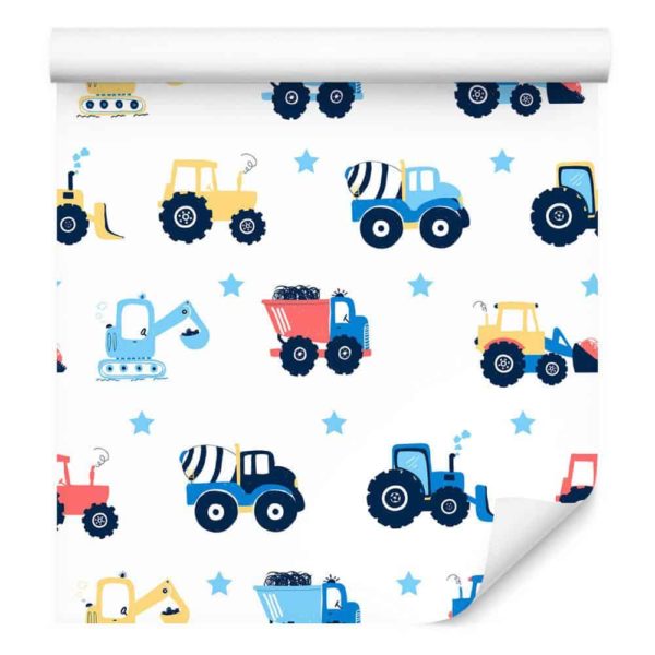 Tapeta Traktory, Pojazdy, Gwiazdy, Pokój Dziecięcy