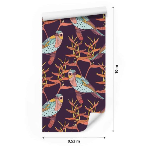 Tapeta – Kolorowe Ptaki